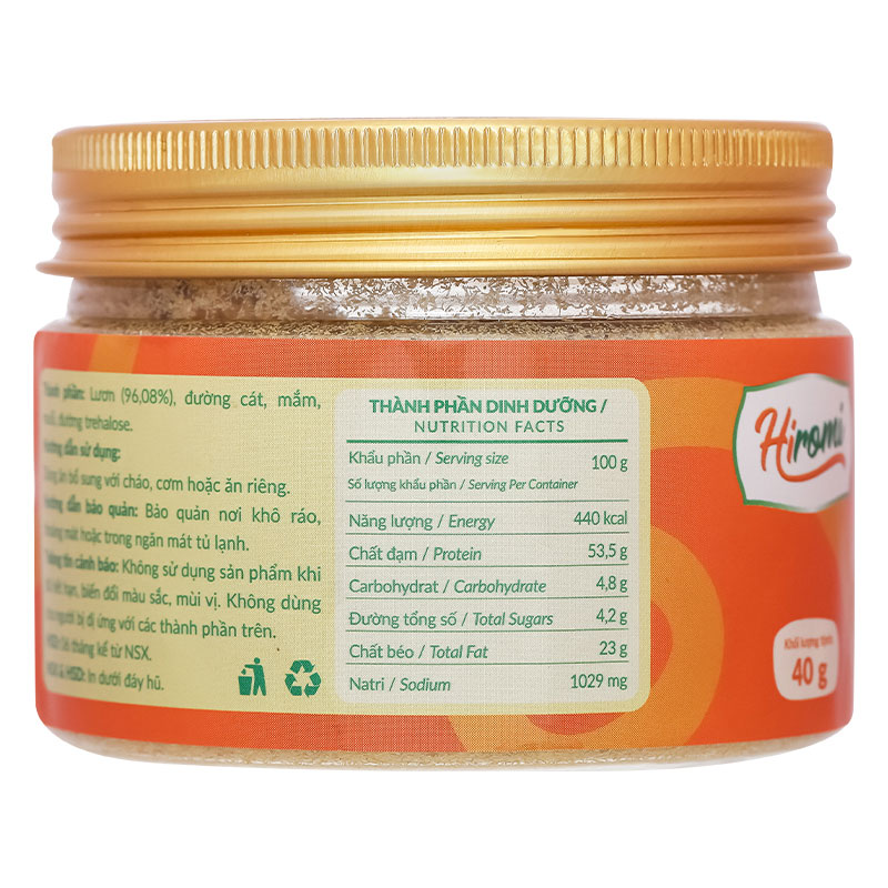 Chà bông lươn Hiromi hũ 40g (từ 8 tháng) 4