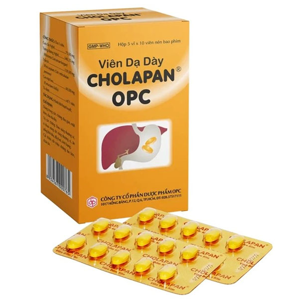 Viên dạ dày Cholapan OPC điều trị các chứng đau gan, mật kém và đau dạ dày