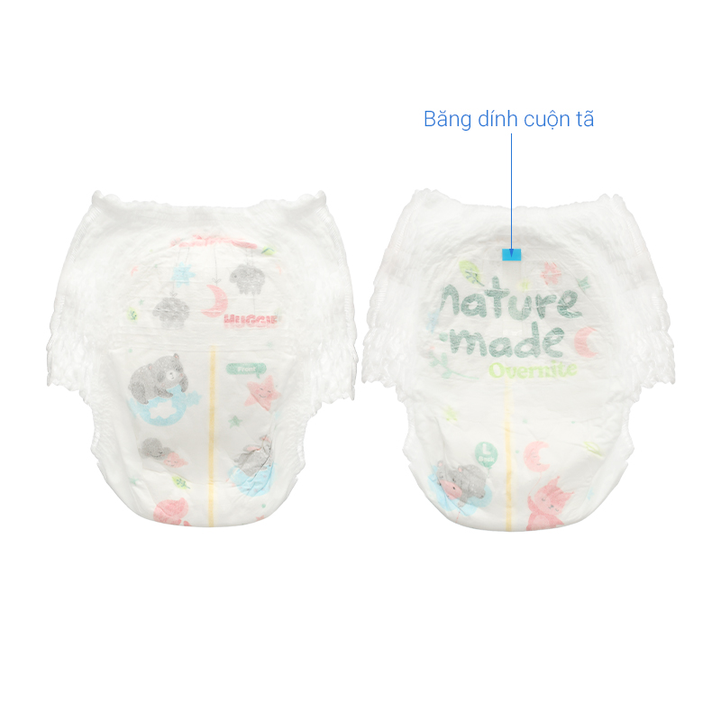 Combo 2 tã quần Huggies Nature made Overnite size L 44 miếng/bịch (9 - 14 kg) 7