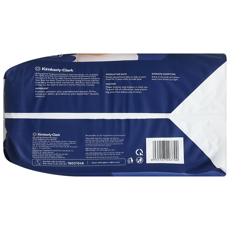 Tã quần Huggies Nature made Overnite size XL 38 miếng (12 - 18 kg) 21