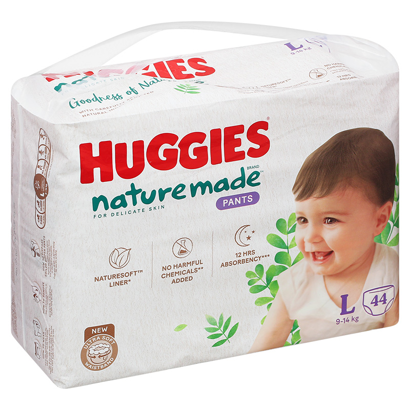 Tã quần Huggies Nature made size L 44 miếng (9 - 14 kg) 17