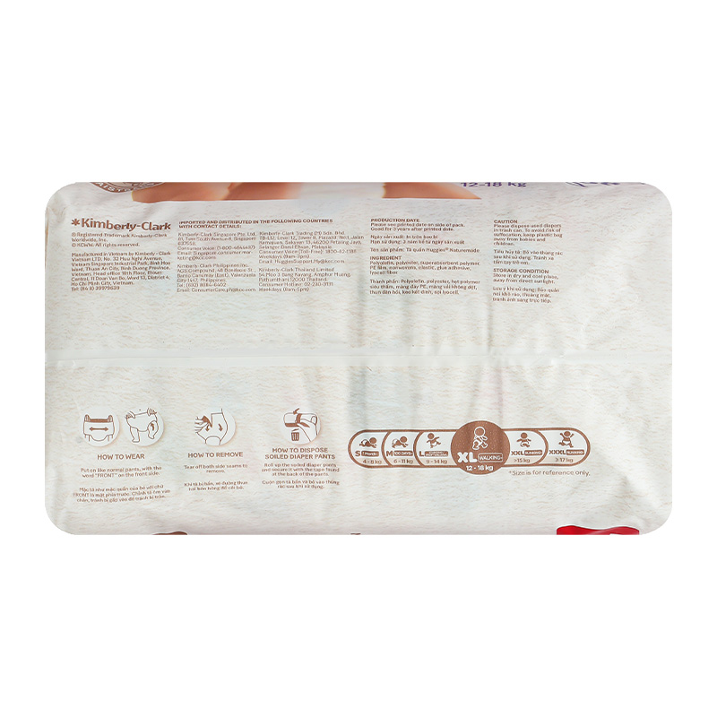 Tã quần Huggies Nature made size XL 38 miếng (12 - 18 kg) 21