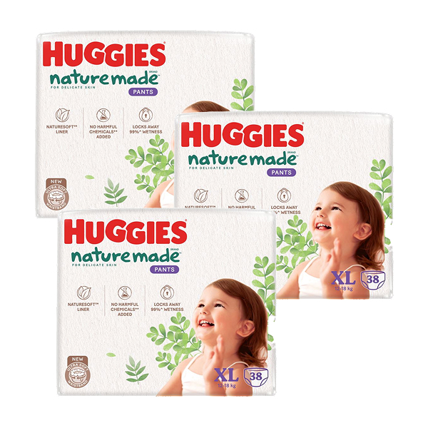 Tã quần Huggies Nature made size XL 38 miếng (12 - 18 kg) 16