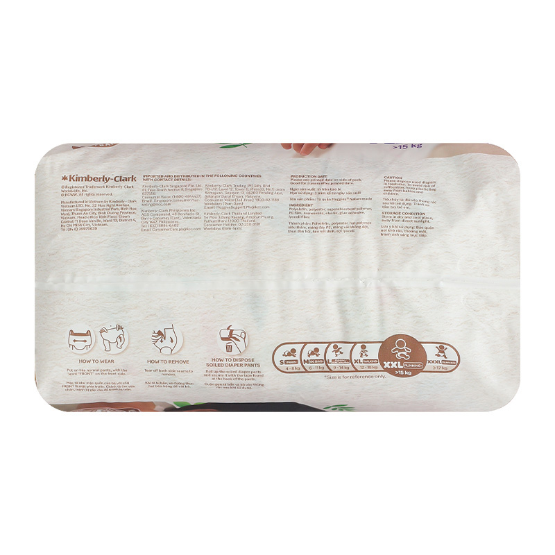 Tã quần Huggies Nature made size XXL 26 miếng (Trên 15 kg) 20