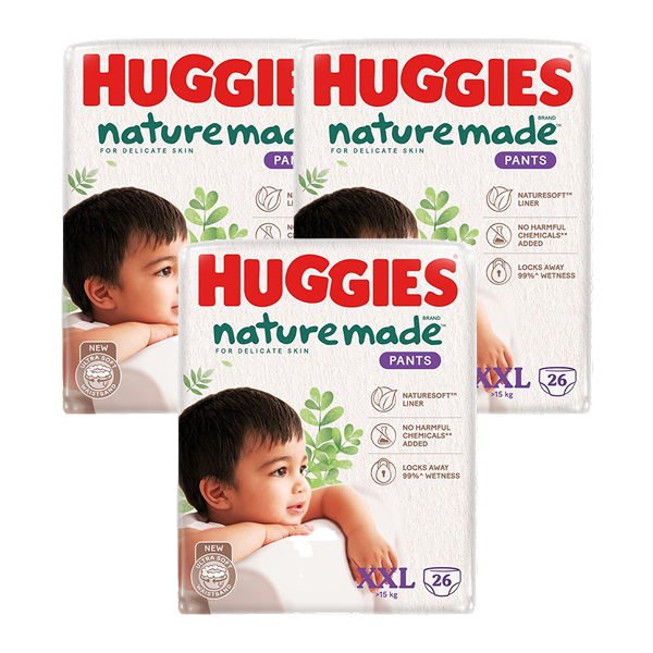 Tã quần Huggies Nature made size XXL 26 miếng (Trên 15 kg) 15