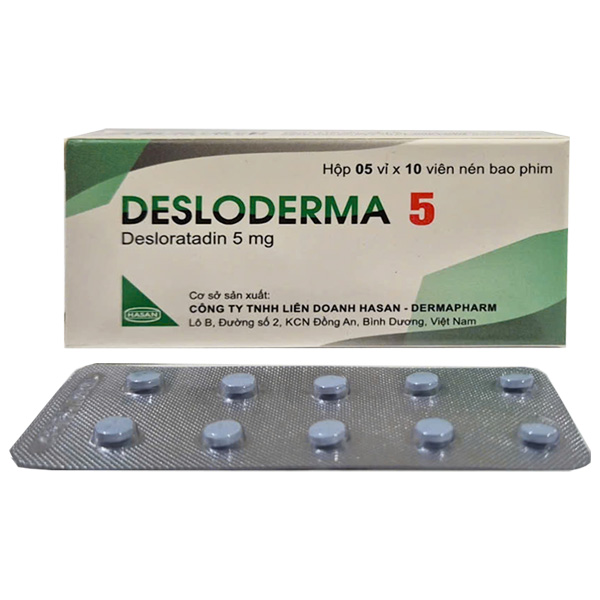 Desloderma 5 trị các triệu chứng viêm mũi dị ứng, mày đay