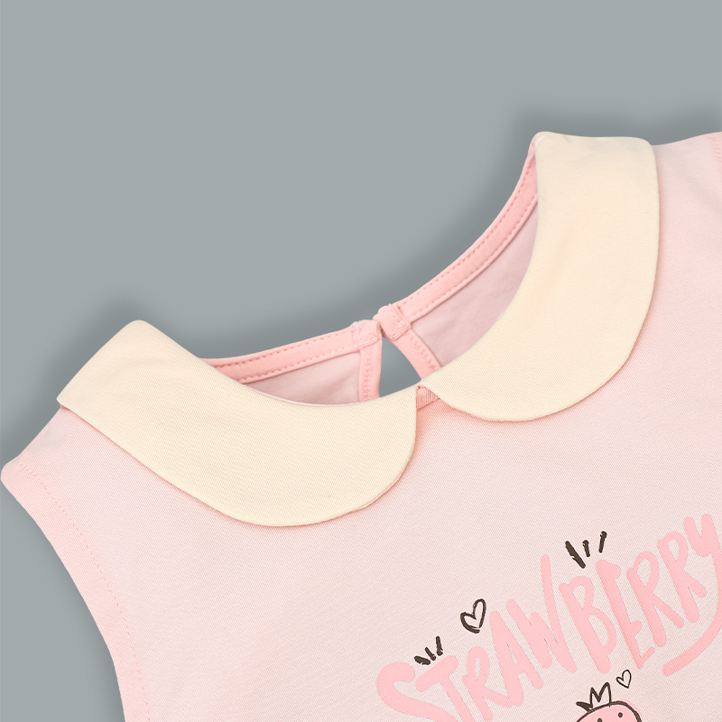 Đồ bộ sát nách bé gái Lullaby NH513N màu hồng - be 4