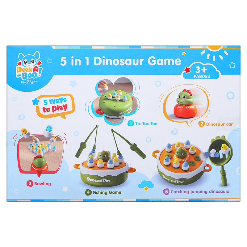 Đồ chơi bắt và câu khủng long 5in1 PEEK A BOO PAB053 3