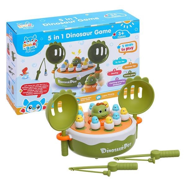 Đồ chơi bắt và câu khủng long 5in1 PEEK A BOO PAB053