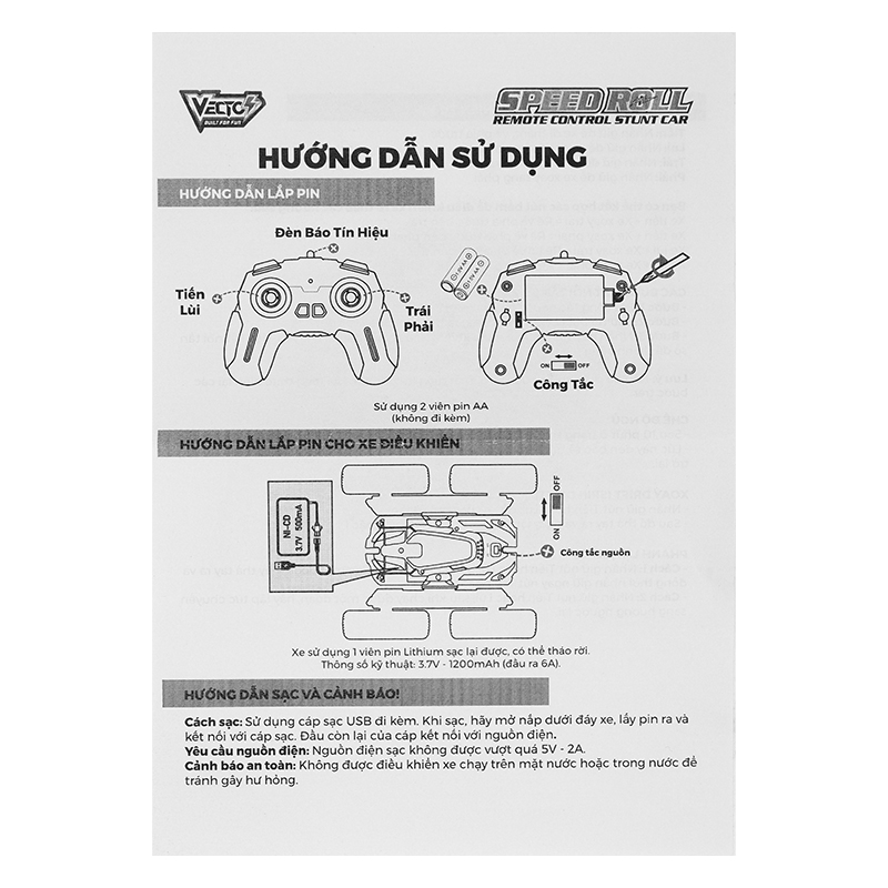 Đồ chơi điều khiển siêu xe biểu diễn Speed Roll VECTO VT1501B/GR - Xanh 20