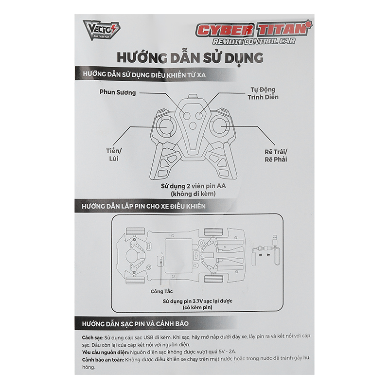 Đồ chơi điều khiển siêu xe Cyber Titan VECTO VT955255/RD - Đỏ 28