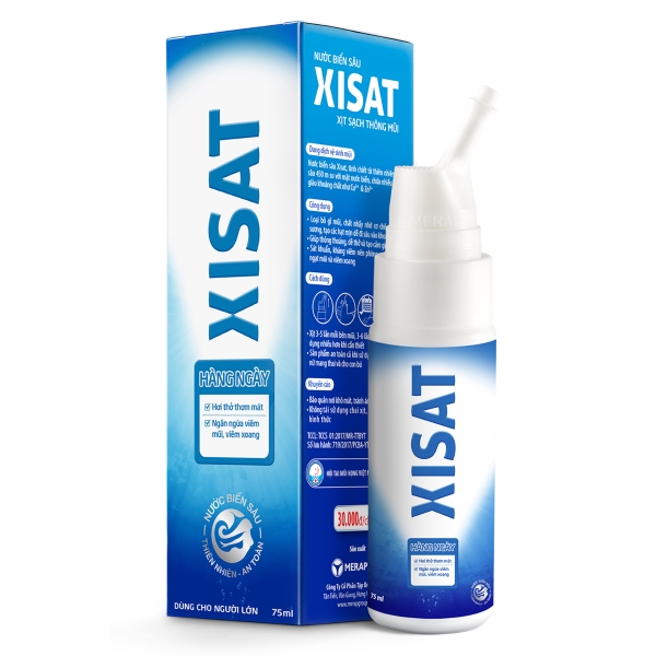 Dung dịch xịt mũi Xisat phòng ngừa viêm xoang chai 75 ml (từ 6 tuổi) - AVAKids.com