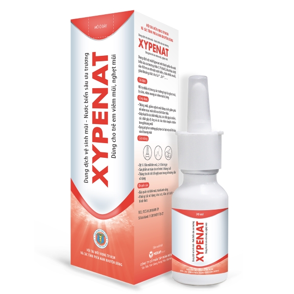 Dung dịch xịt mũi Xypenat hỗ trợ giảm nghẹt mũi, viêm xoang và viêm mũi dị ứng cho bé chai 30 ml (từ 3 tháng) - AVAKids.com