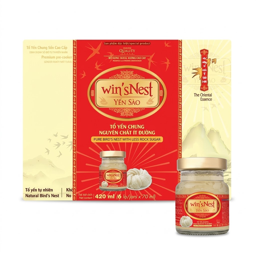 Hộp 6 hũ nước yến sào ít đường Win'sNest 70 ml (từ 1 tuổi) - AVAKids.com