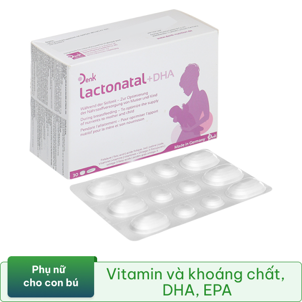 Lactonatal + DHA Denk bổ sung vitamin, khoáng chất cho phụ nữ cho con bú