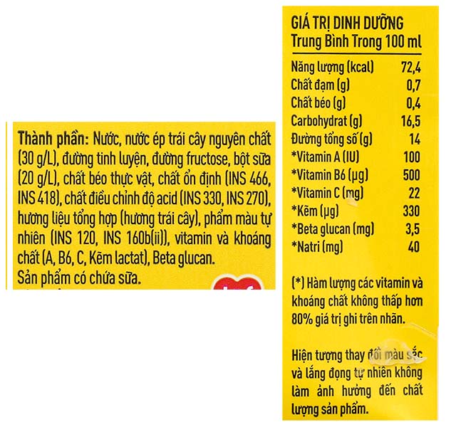 Lốc 4 hộp sữa trái cây LiF Kun hương trái cây nhiệt đới - TPDD