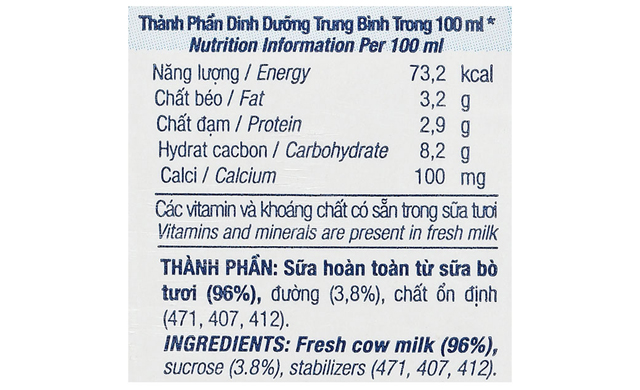 Lốc 4 hộp sữa tươi tiệt trùng TH true MILK có đường - TPDD