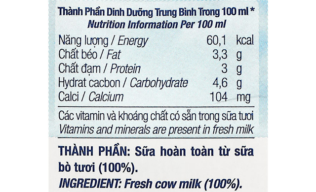Lốc 4 hộp sữa tươi tiệt trùng TH true MILK không đường - TPDD