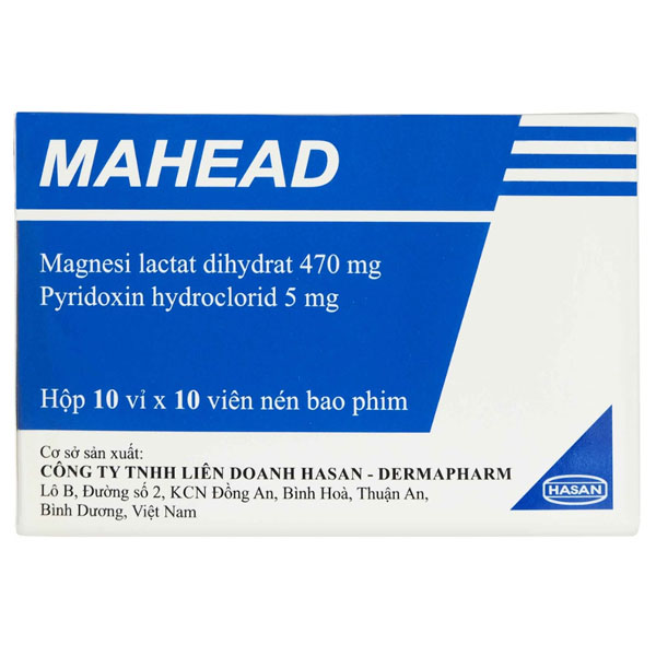 Mahead điều trị các trường hợp thiếu magnesi, vitamin B6
