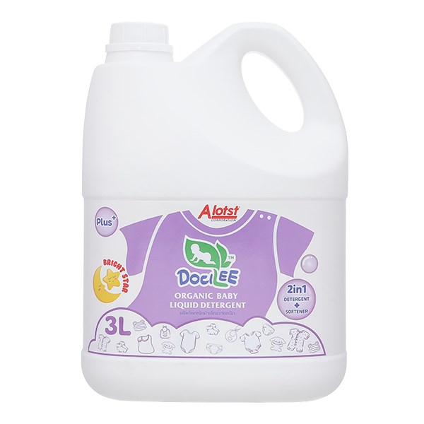 Nước giặt xả quần áo cho bé Docilee Organic - Bright Star hương phấn thơm can 3 lít, sạch, an toàn - AVAKids.com