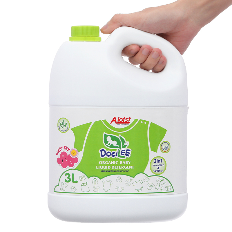 Combo 2 can nước giặt xả quần áo cho bé Docilee Organic - Happy Sky hương xoài 3 lít 3