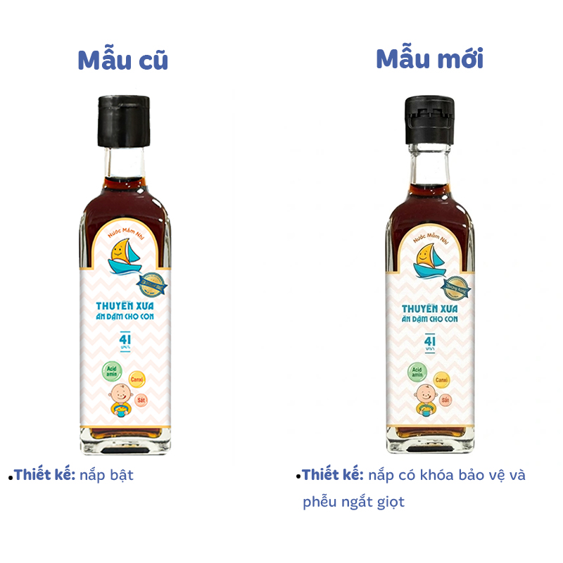 Nước mắm Thuyền Xưa ăn dặm cho bé 41°N chai 65 ml (từ 1 tuổi) - Giao bao bì ngẫu nhiên 2