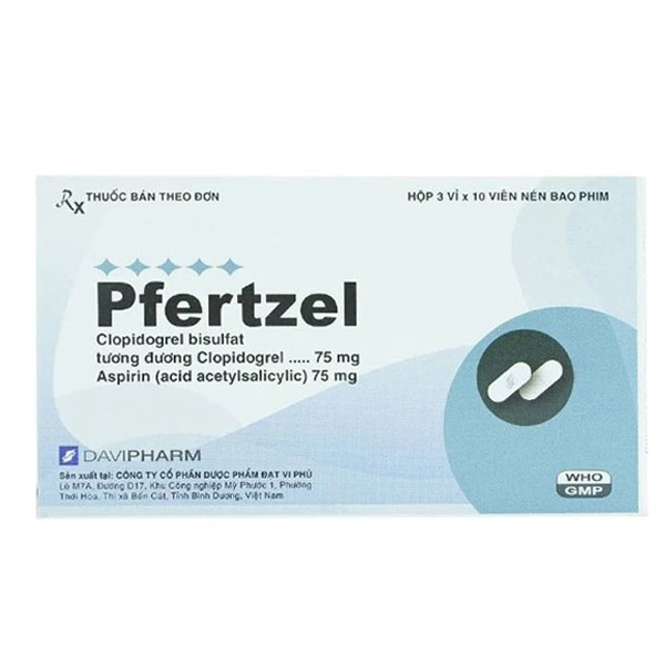 Pfertzel 75mg dự phòng và kiểm soát xơ vữa động mạch, nhồi máu cơ tim