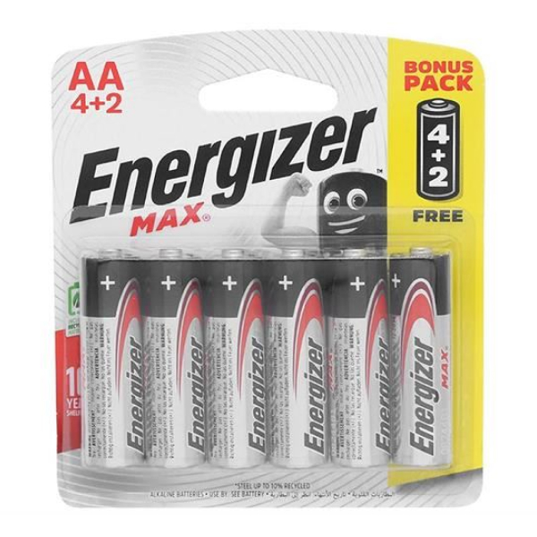 Pin AA 6 Viên Energizer Max E91 BP4+2 - AVAKids.com
