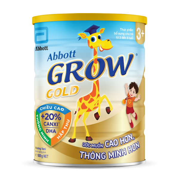Sữa Abbott Grow Gold 3+ hương vani 850g (3-6 tuổi) - AVAKids.com