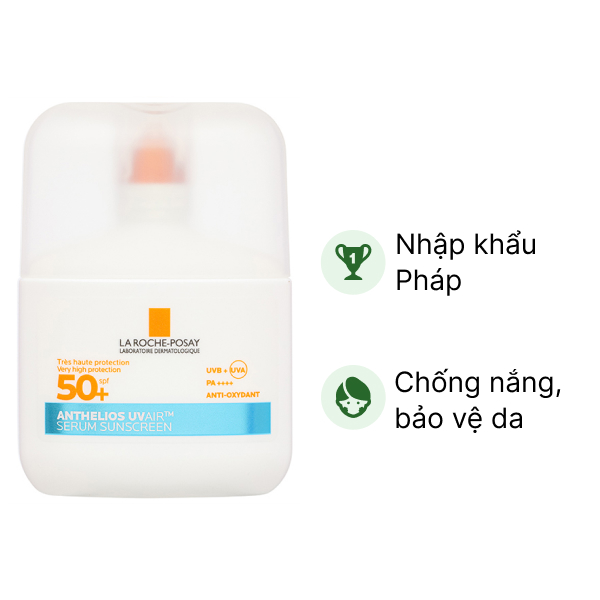 Dưỡng Chất Chống Nắng Kiềm Dầu La Roche-Posay Anthelios UVAIR Serum Sunscreen SPF50 PA++++ 50ml