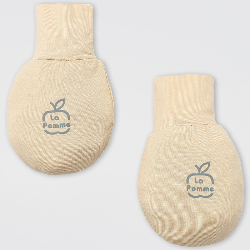 Set bao tay, bao chân kẹo ngọt bé con La Pomme màu be (0 - 3 tháng) 2