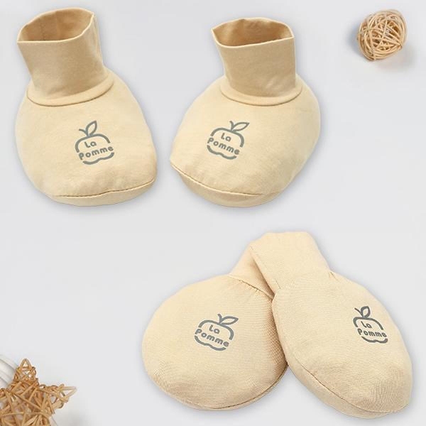 Set bao tay bao chân kẹo ngọt La Pomme màu be sơ sinh - AVAKids.com