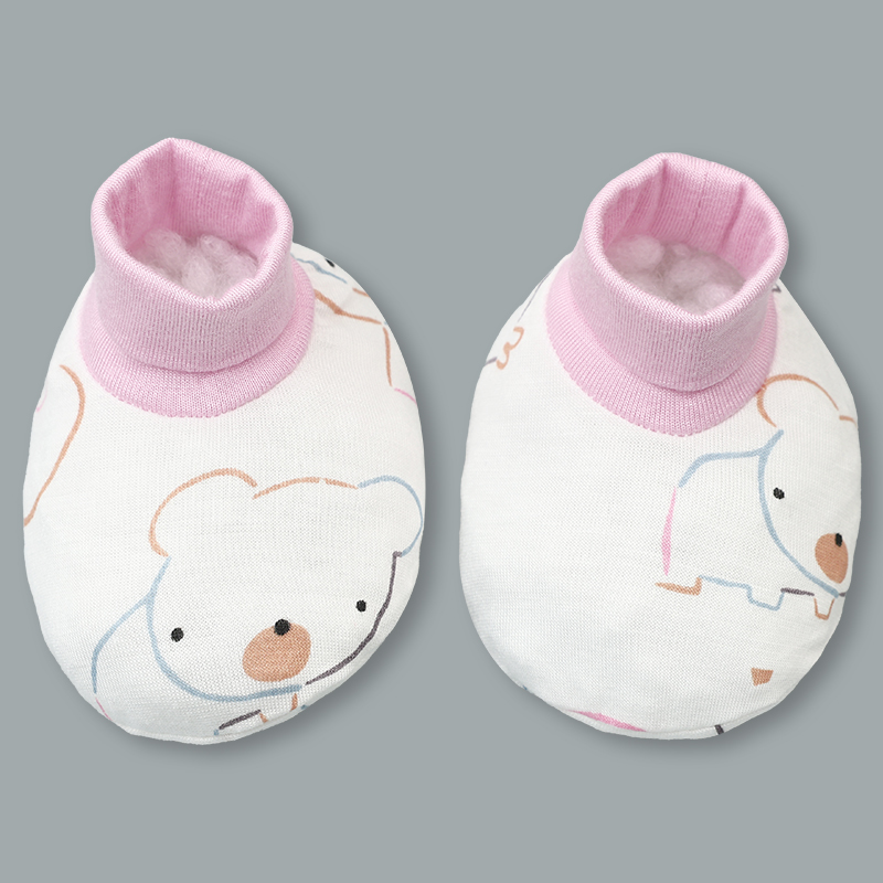 Set bộ tay dài sơ sinh cài chéo in hình thú BabyMommy màu trắng viền xanh 21