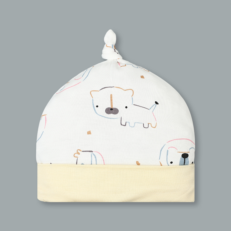 Set bộ tay dài sơ sinh cài chéo in hình thú BabyMommy màu trắng viền xanh 37