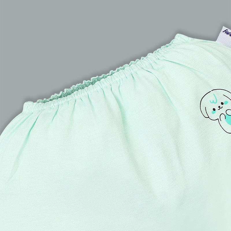 Set bộ tay dài sơ sinh cài giữa in thỏ BabyMommy màu trắng phối hồng 34