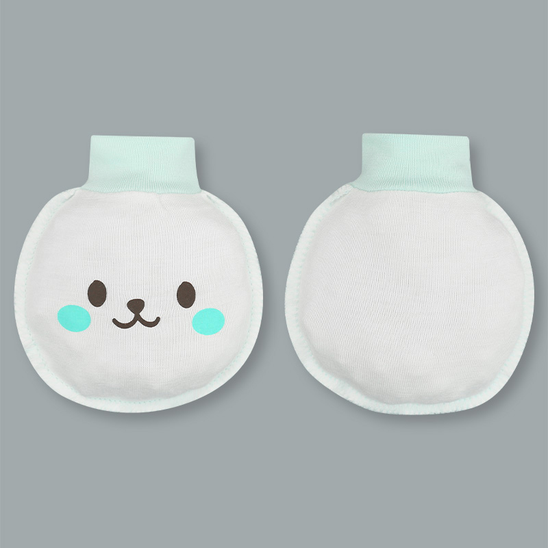 Set bộ tay dài sơ sinh cài giữa in thỏ BabyMommy màu trắng phối hồng 40