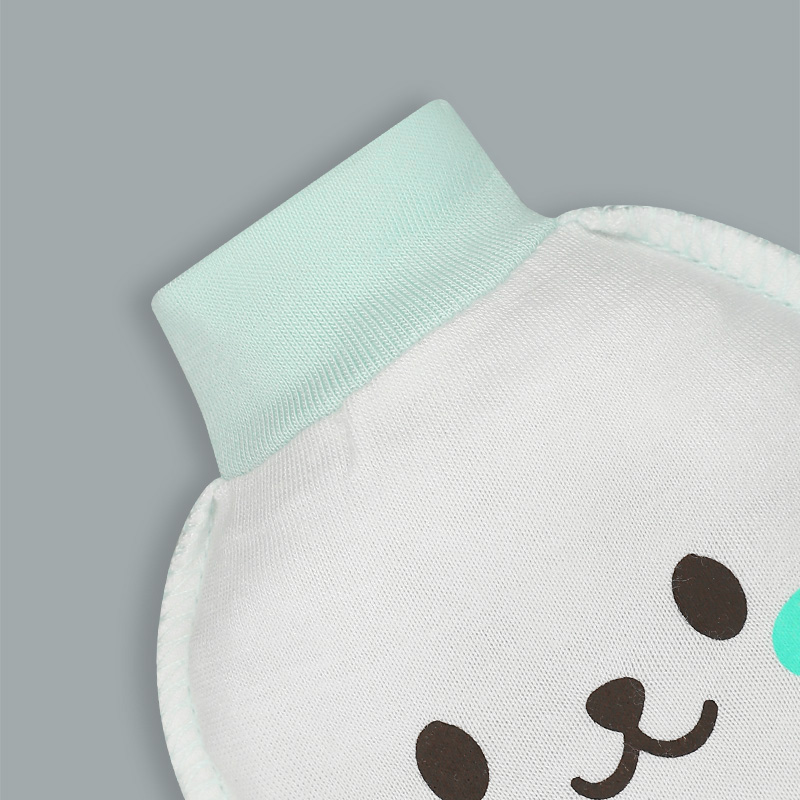 Set bộ tay dài sơ sinh cài giữa in thỏ BabyMommy màu trắng phối hồng 41