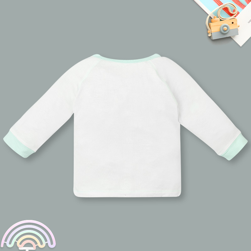 Set bộ tay dài sơ sinh cài giữa in thỏ BabyMommy màu trắng phối hồng 27