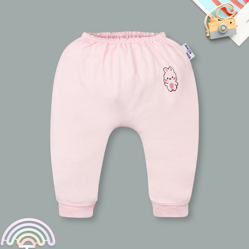 Set bộ tay dài sơ sinh cài giữa in thỏ BabyMommy màu trắng phối hồng 9