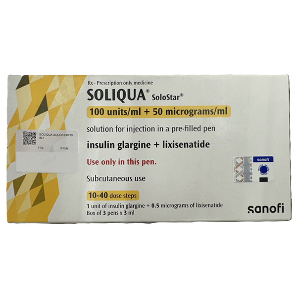 Bút tiêm Soliqua Solostar điều trị đái tháo đường