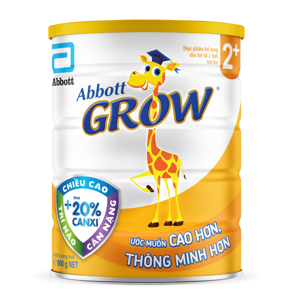 Combo 2 sữa bột Abbott Grow 2+ hương vani 1.6 kg (từ 2 tuổi) - AVAKids.com