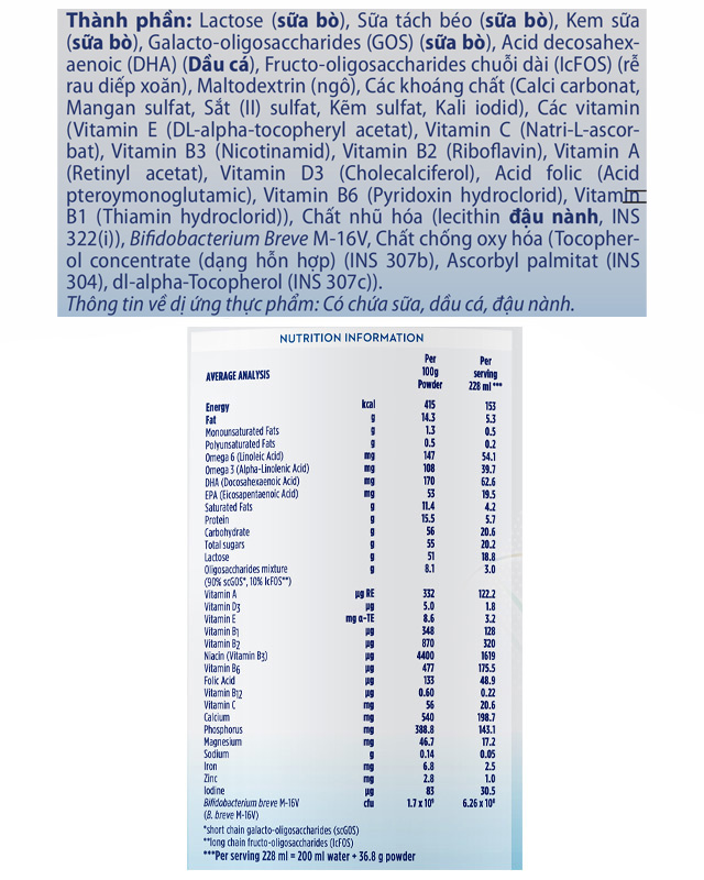 Sữa bột Aptamil Profutura Kid Cesarbiotik số 3 - TPDD