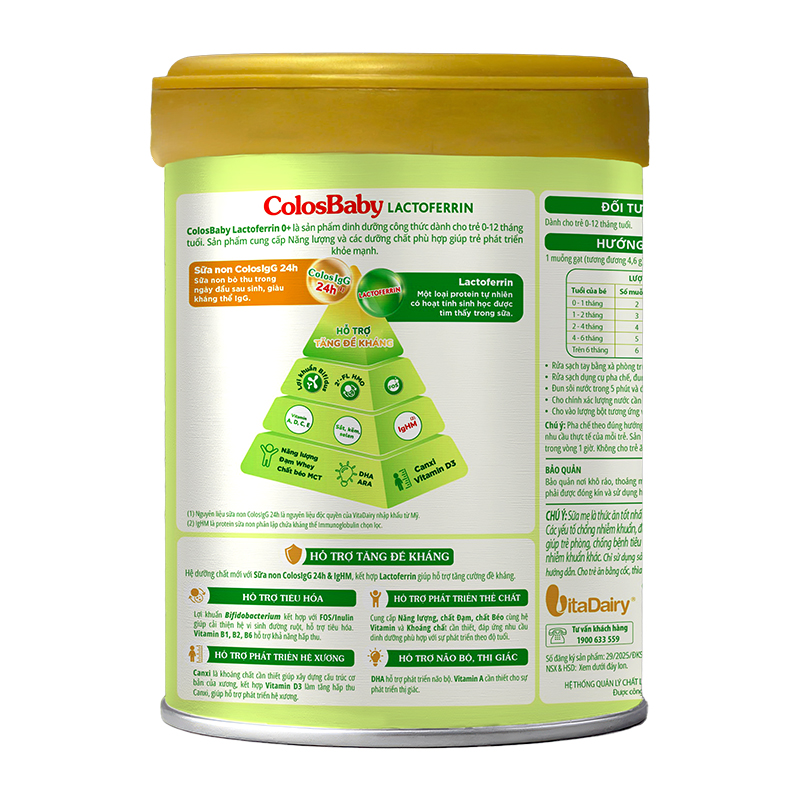 Sữa bột ColosBaby Lactoferrin 0+ (sữa non) hương tự nhiên 800g (0 - 12 tháng) 9
