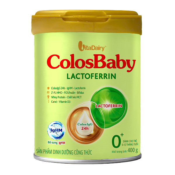 Sữa bột ColosBaby Lactoferrin 0+ (sữa non) hương tự nhiên 400g (0 - 12 tháng) - AVAKids.com