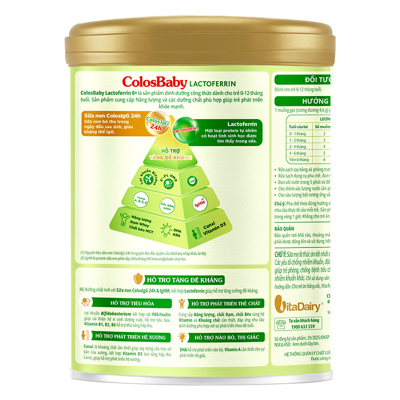 Sữa bột ColosBaby Lactoferrin 0+ (sữa non) hương tự nhiên 800g (0 - 12 tháng) 2