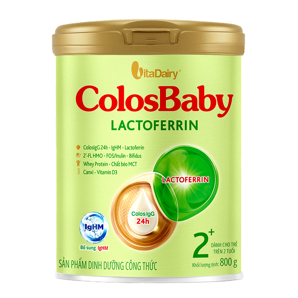 Sữa bột ColosBaby Lactoferrin 2+ (sữa non) hương tự nhiên 800g (từ 2 tuổi) - AVAKids.com