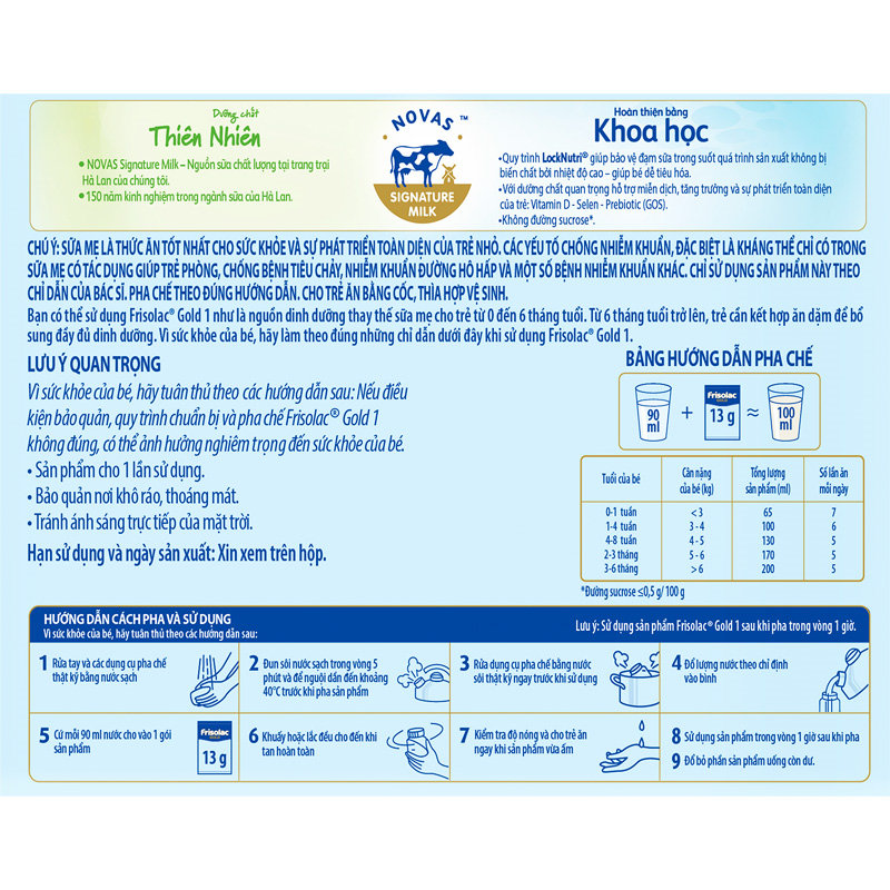 Sữa bột dạng gói Frisolac Gold số 1 hương vani 104g (0 - 6 tháng) 20