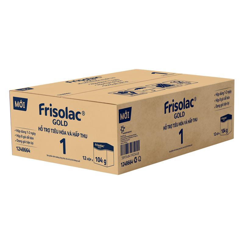 Sữa bột dạng gói Frisolac Gold số 1 hương vani 104g (0 - 6 tháng) 10