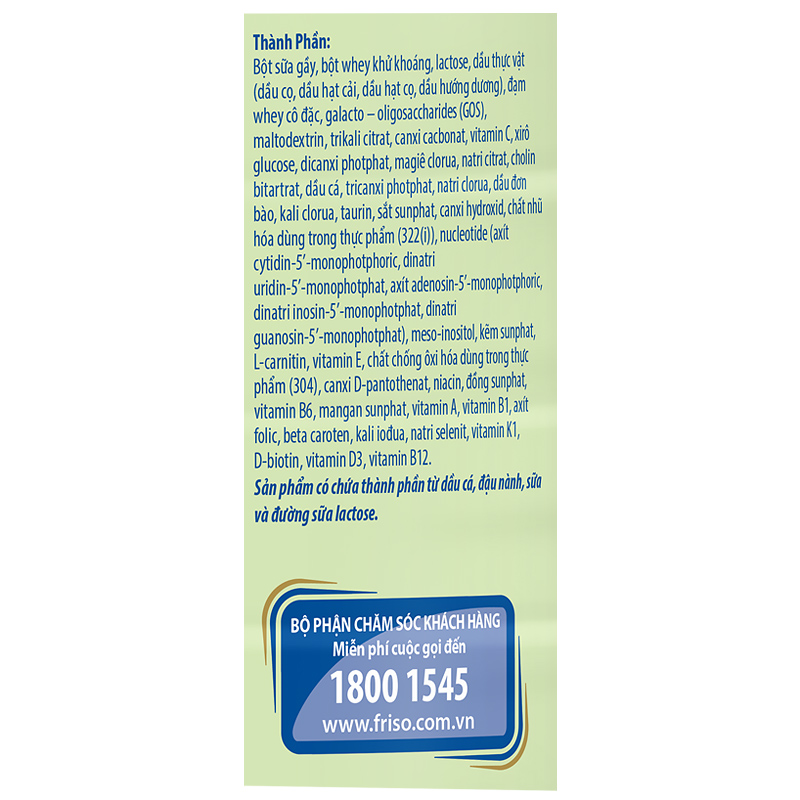 Sữa bột Frisolac Gold số 2 hương vani 850g/800g (6 - 12 tháng) - Giao bao bì ngẫu nhiên 6