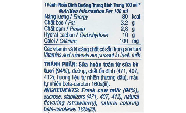 Lốc 4 hộp sữa tươi tiệt trùng TH true MILK hương dâu - TPDD